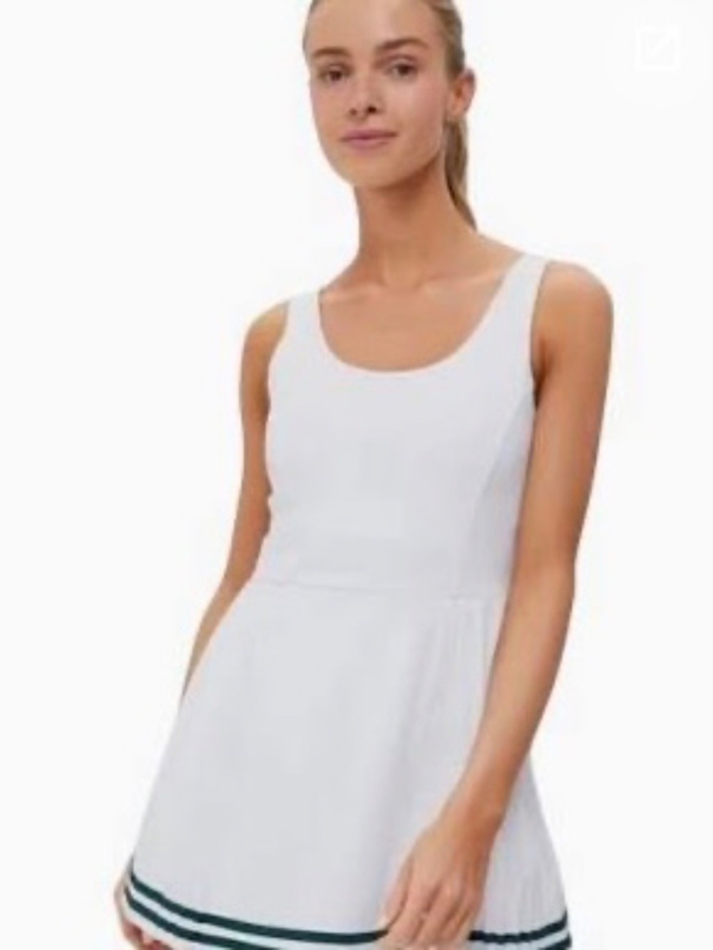 Tuckernuck x Studio McGee Regan Sport Dress, White with Green Trim, NWT, Med.